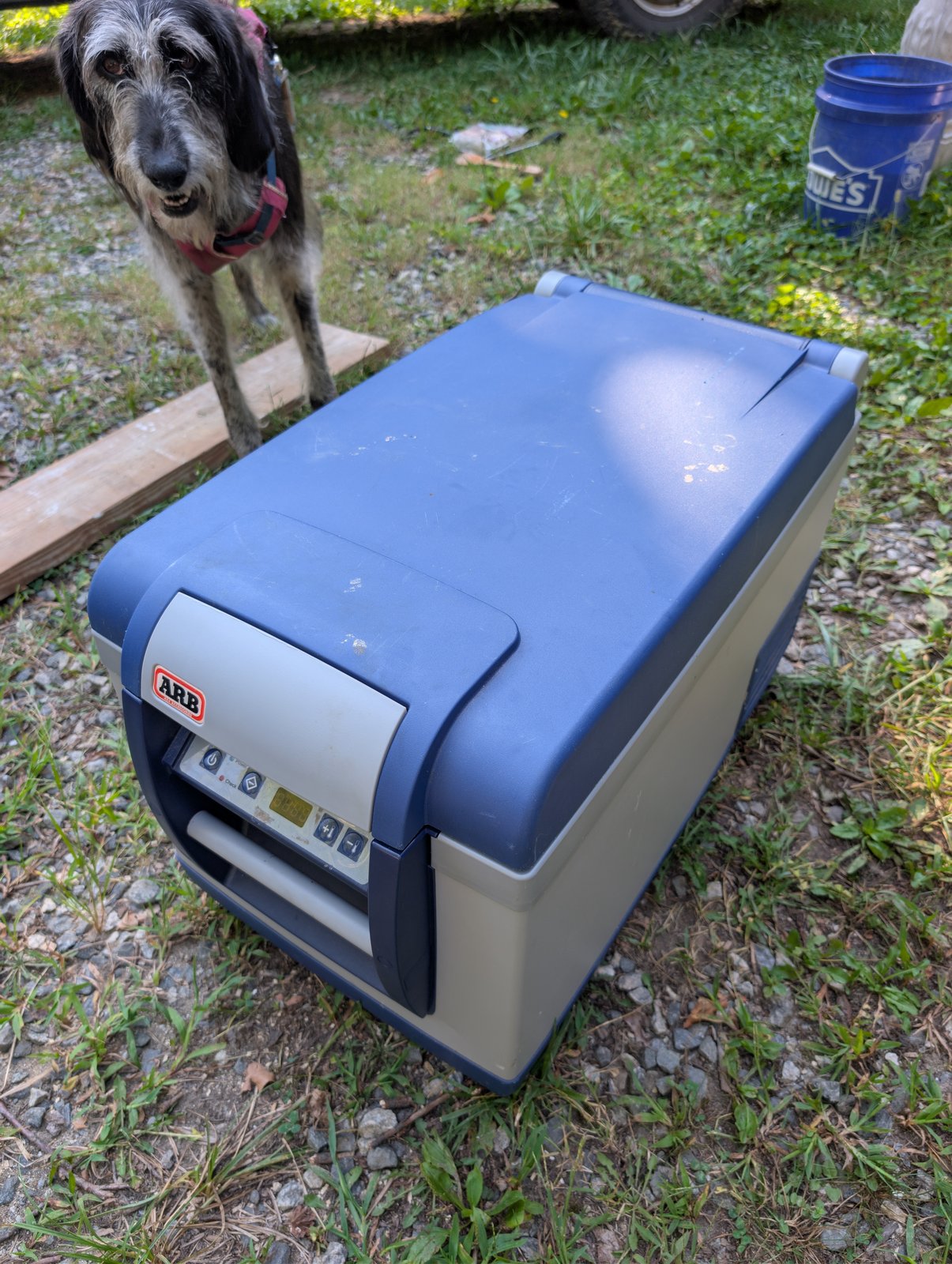 The ARB 12V fridge/freezer that comes with the van